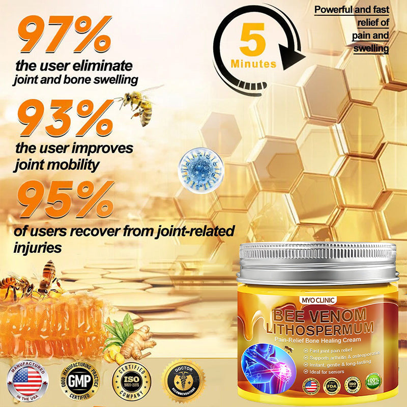 🇺🇸Myo Clinic BEE VENOM LITHOSPERMUM Pain-Relief Bone Healing Cream 👑(Specially for older adults)